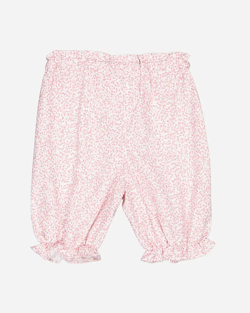 Vue de dos du panty bébé à fleurs rose de la marque Bobine Paris.