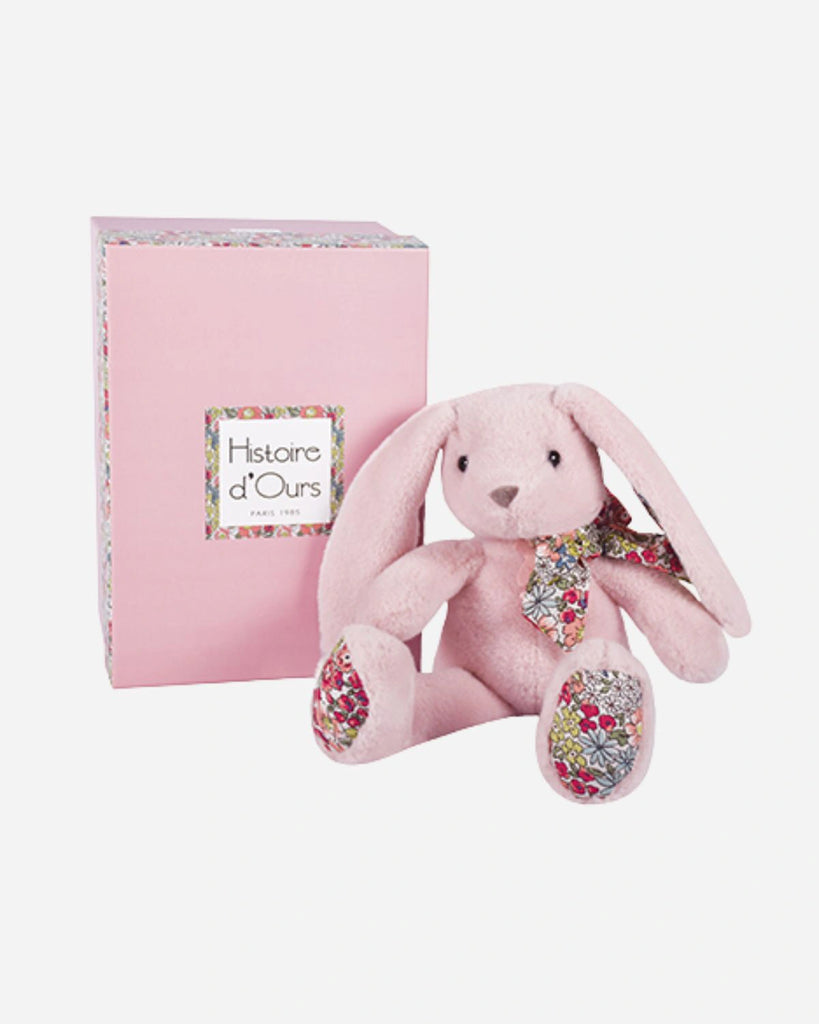 Doudou lapin rose pour bébé de la marque Bobine Paris.