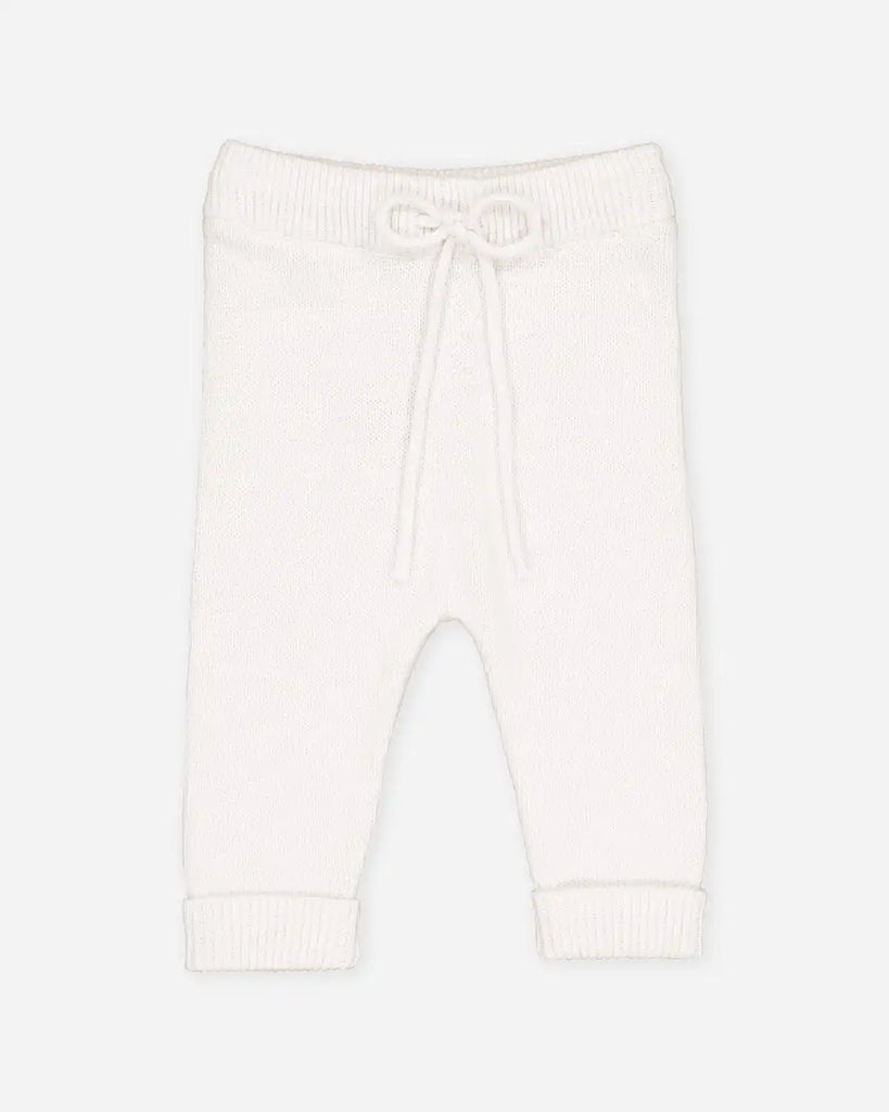 Pantalon bébé en laine et cachemire écru de la marque Bobine Paris.