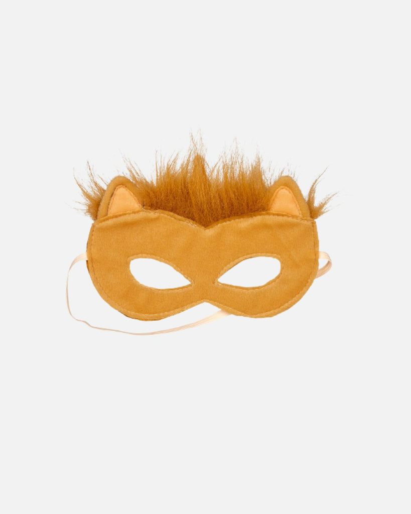 Masque de déguisement de lion avec bordure en fausse fourrure sur le dessus