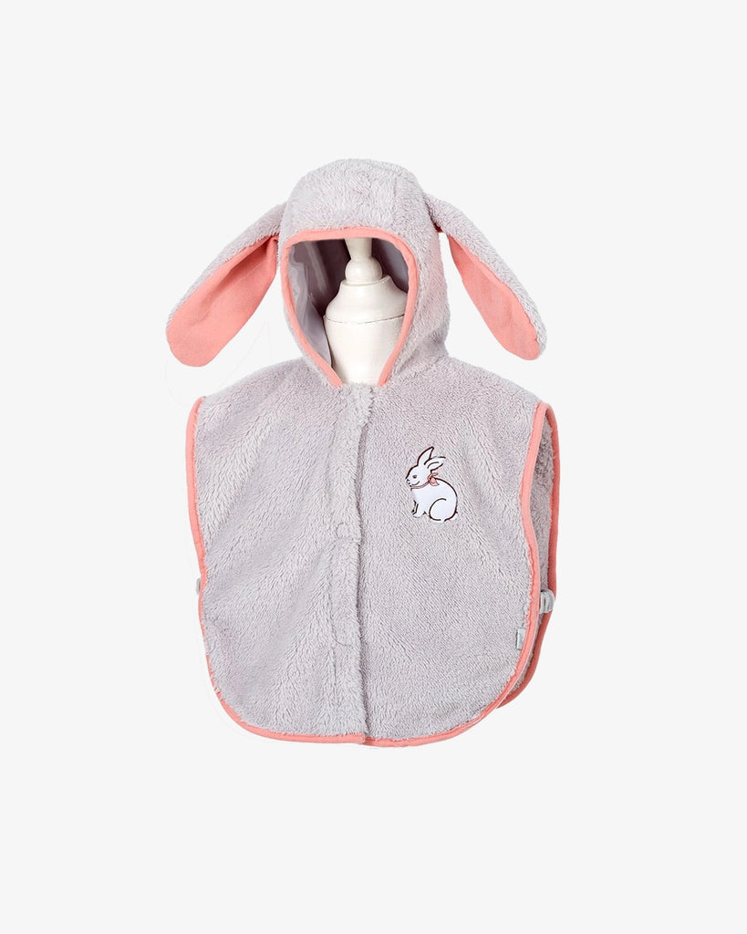 Déguisement cape en forme de lapin de couleur grise