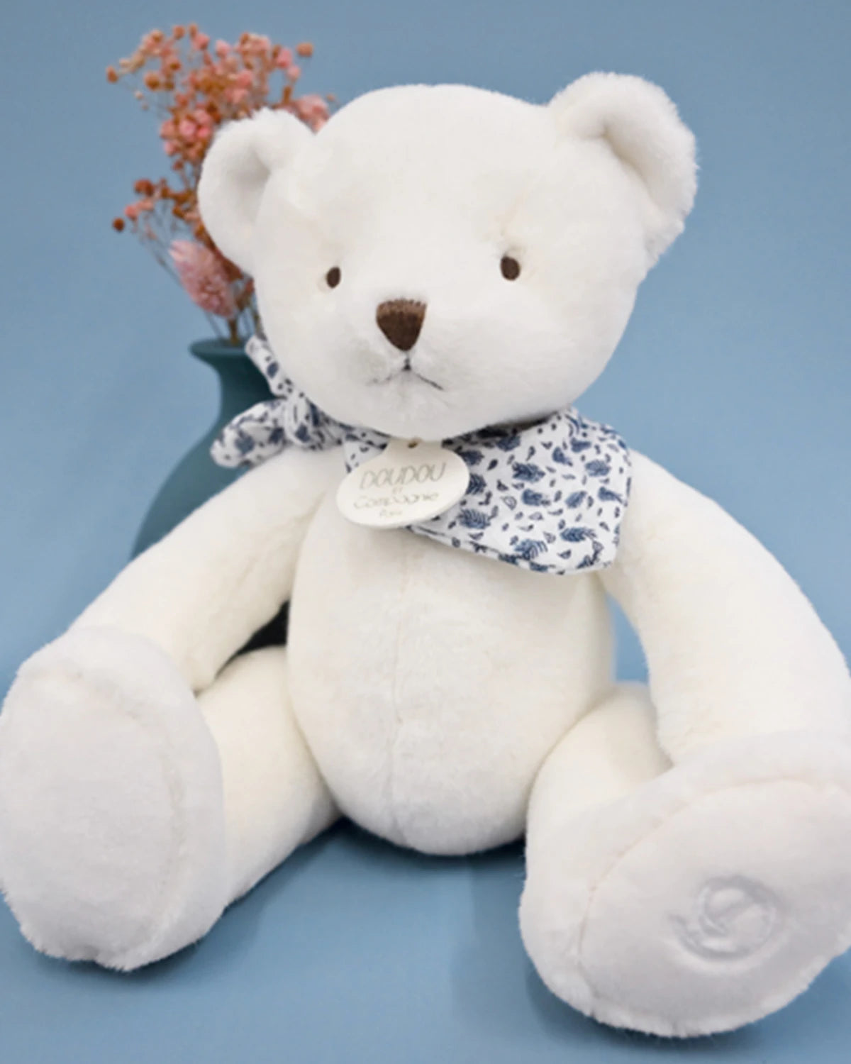 Doudou ours blanc
