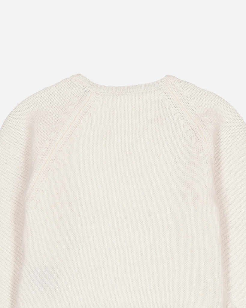 Pull bébé cache-cœur en laine et cachemire écru zoom dos