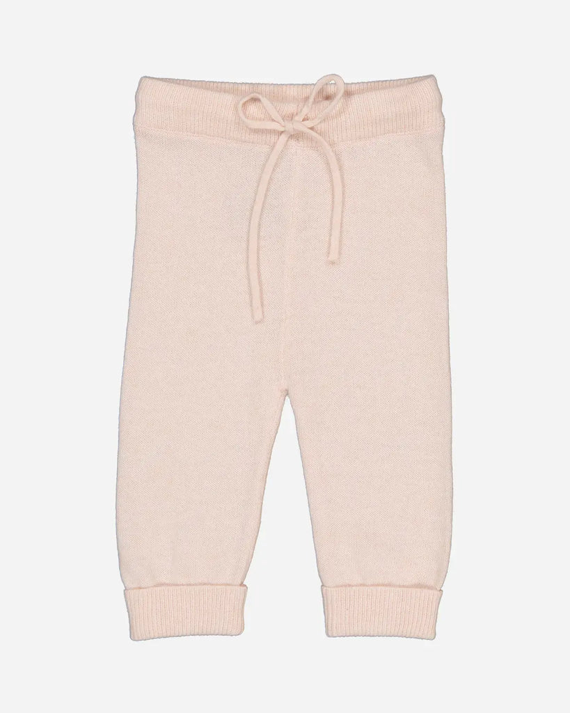 Pantalon bébé rose perle en laine et cachemire de la marque Bobine Paris