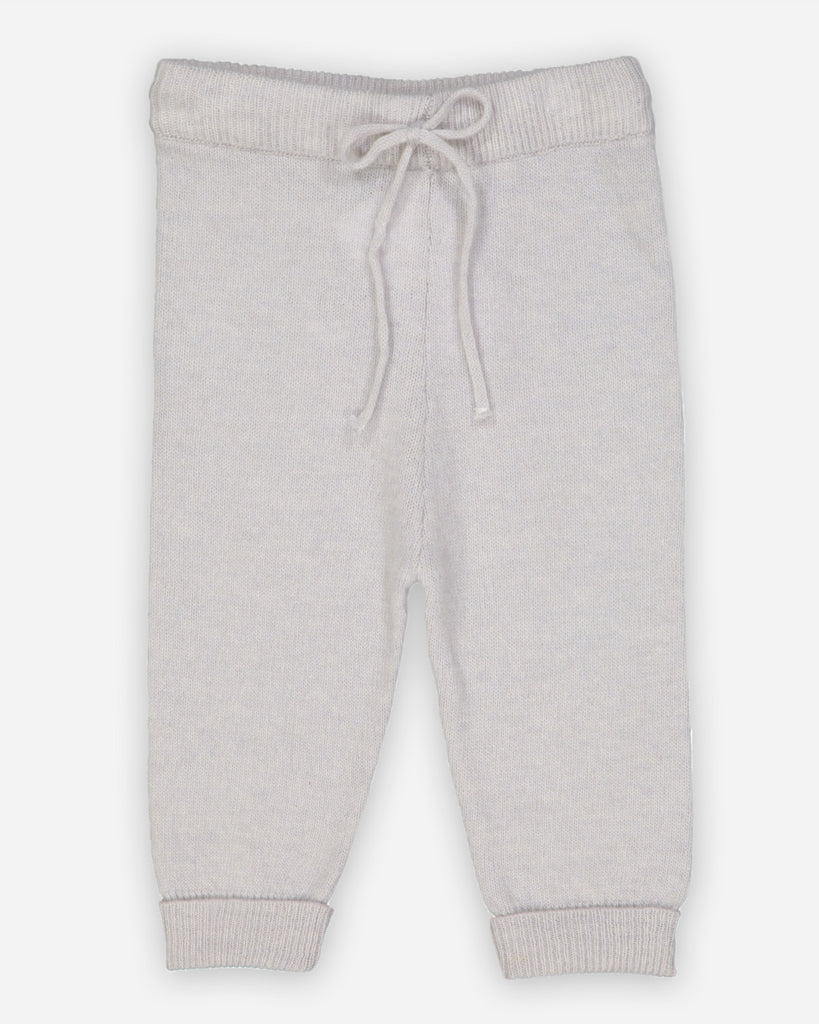 image d'un pantalon bébé en laine et cachemire de couleur perle Bobine Paris
